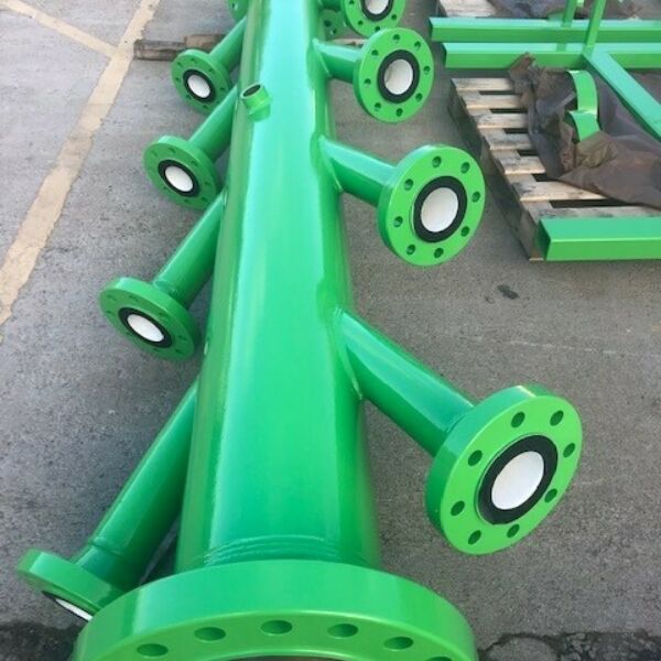 De watering Manifold Fabrication Blasting Coating